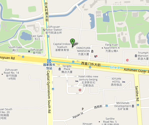 Map of Beijing Capital Gymnasium