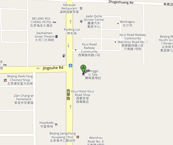 Map of Beijing Tenggeli-tala Theatre