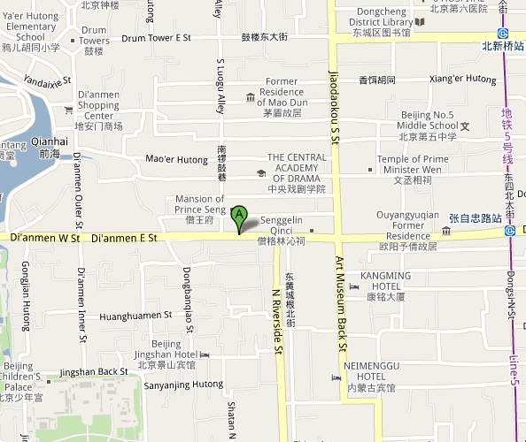 Map of Baguobuyi Restaurant Beijing