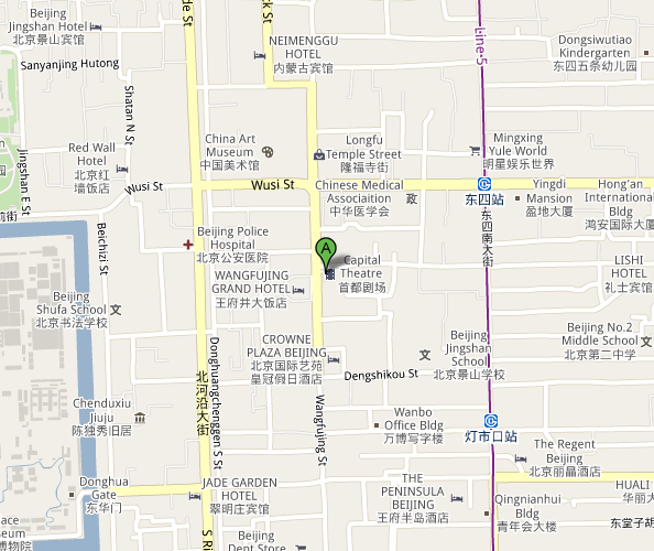 Map of Beijing Capital Theatre