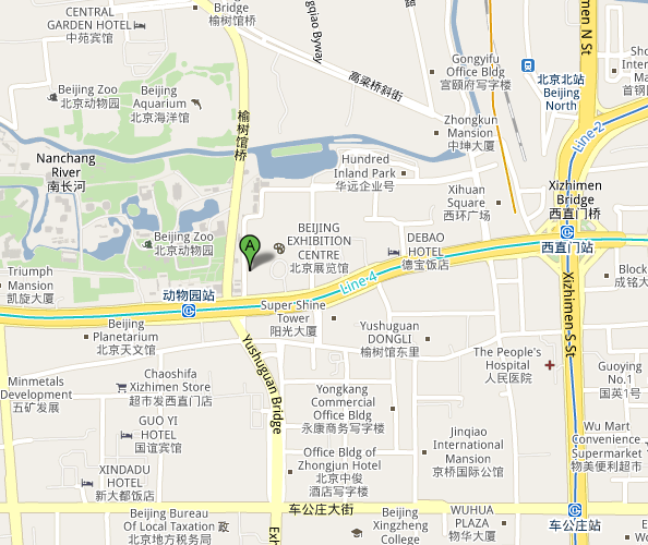 Map of Beijing Exhibition Theatre