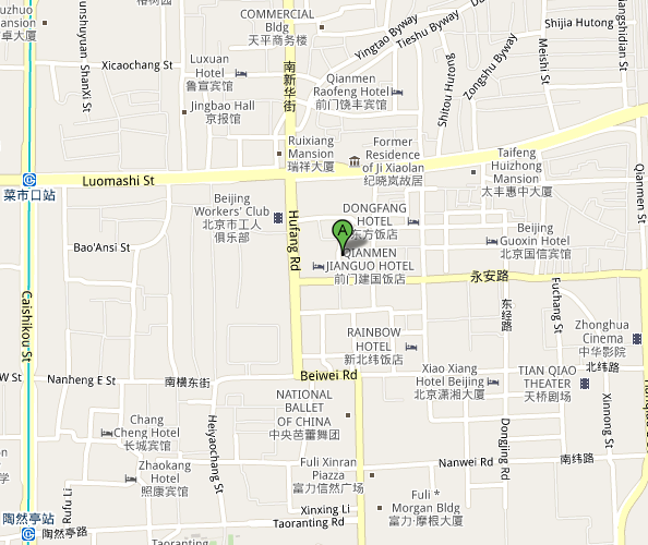 Map of Beijing Liyuan Theatre