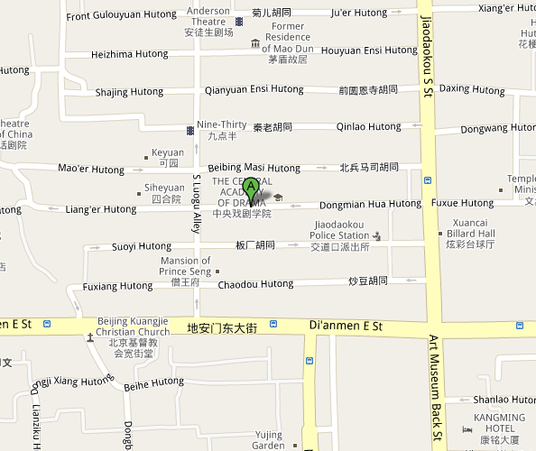 Map of Beijing Penghao Theatre