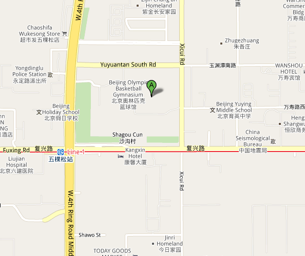 Map of Beijing Wukesong Arena