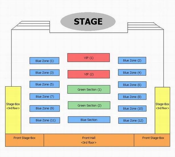 Beijing Night Show Theatre Seating Plan